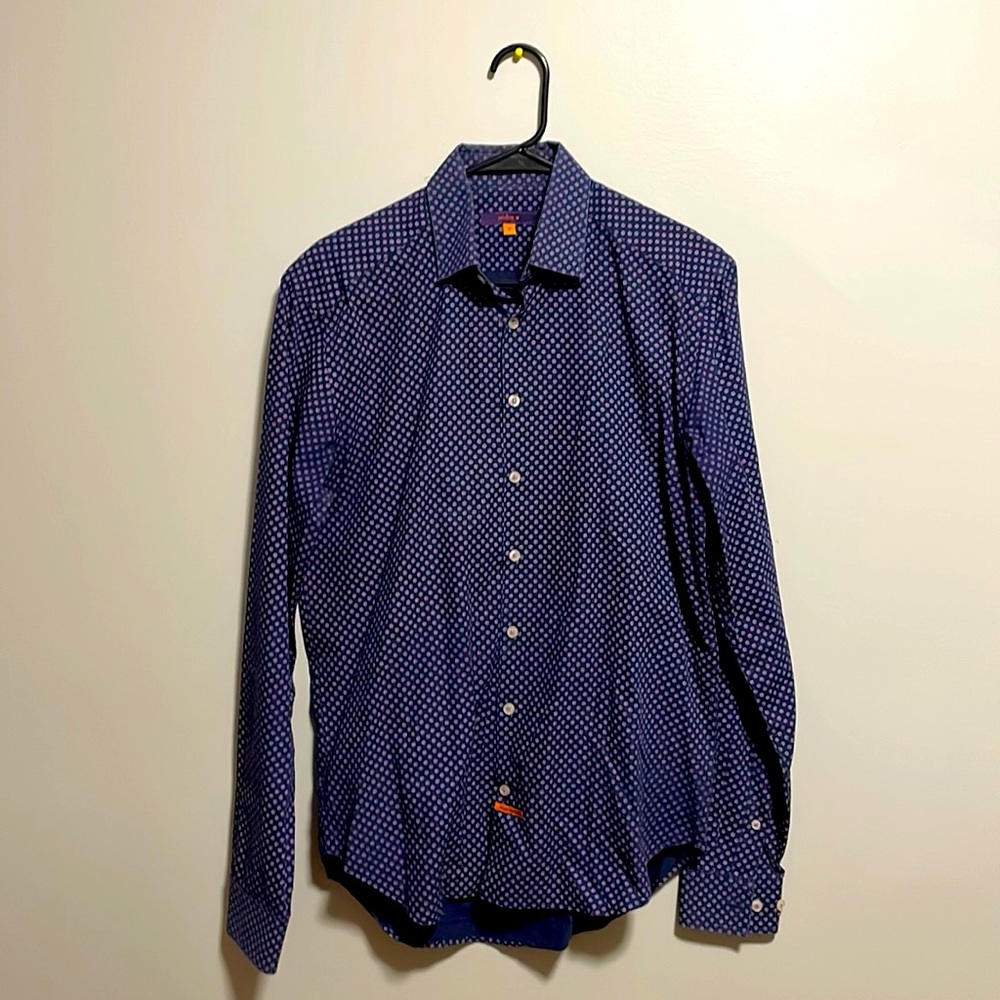Nodus Blue Button Down Dress Shirt